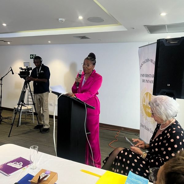 Discurso de Jazmeira Cabrera, Presidenta de la Asociación de Mujeres Universitarias de Panamá